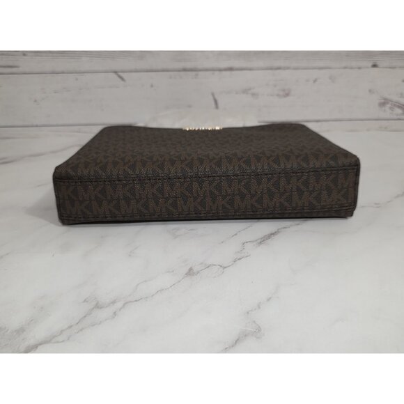 MICHAEL Michael Kors Trisha Medium Logo Crossbody Bag BROWN - Picture 8 of 9